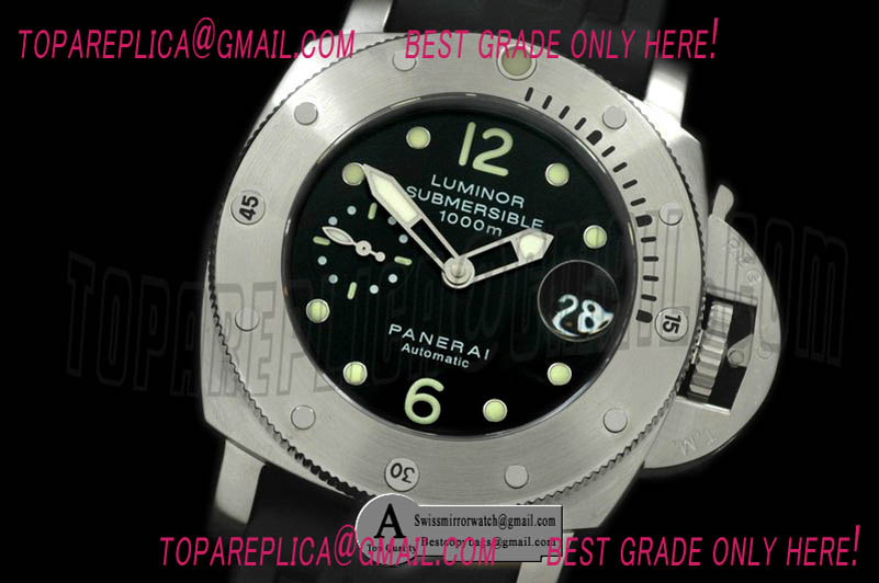 Panerai Pam 243 Submersible SS/Rubber Replica Watches