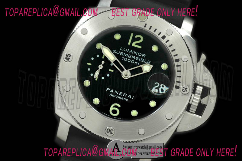 Panerai Pam 243 Submersible SS/Rubber Replica Watches