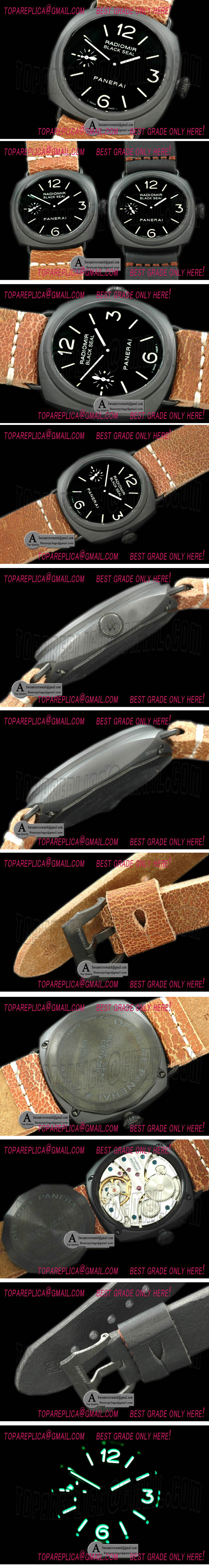Panerai Pam 292K Ceramic/Leather Black Asian 6497 Superlume