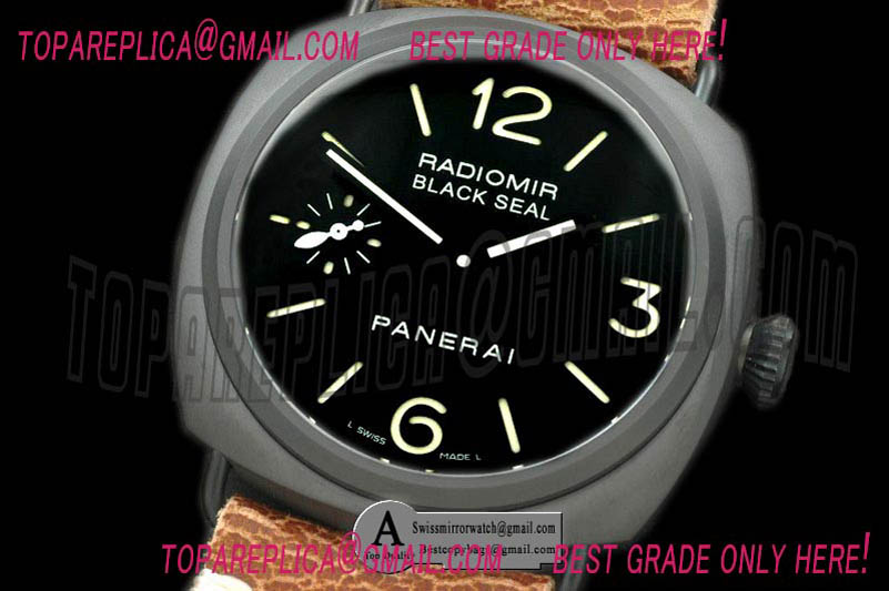 Panerai Pam 292M Ceramic/Leather Black Asian 6497 Superlume Replica Watches