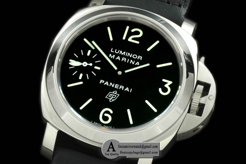 Panerai Pam 318 L NV SS/Leather Black Asian 6497 Replica Watches