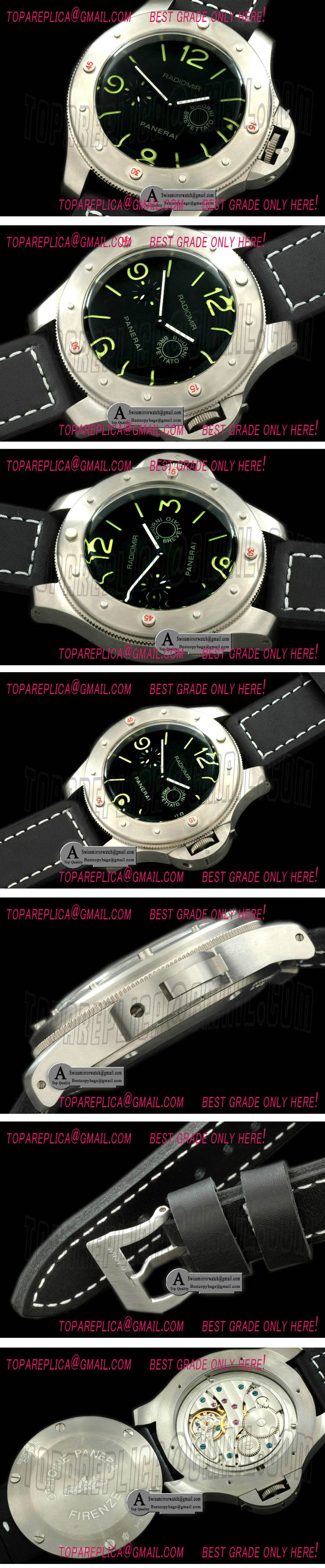 Panerai Pam 341 Radiomir Egiziano 60mm Titanium/Leather Asia 6497 Replica Watches