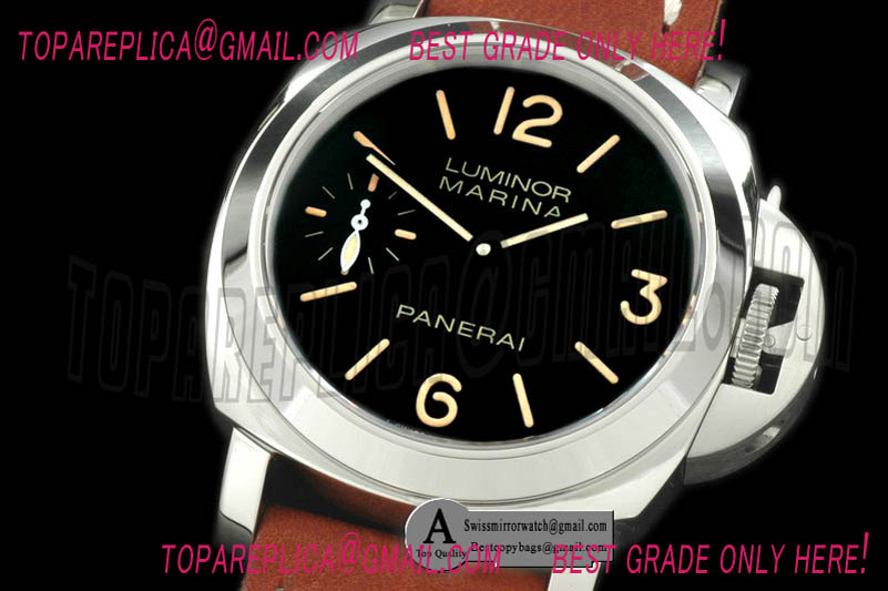 Panerai Pam 367M Patina SS/Leather Black Asian 6497 Replica Watches