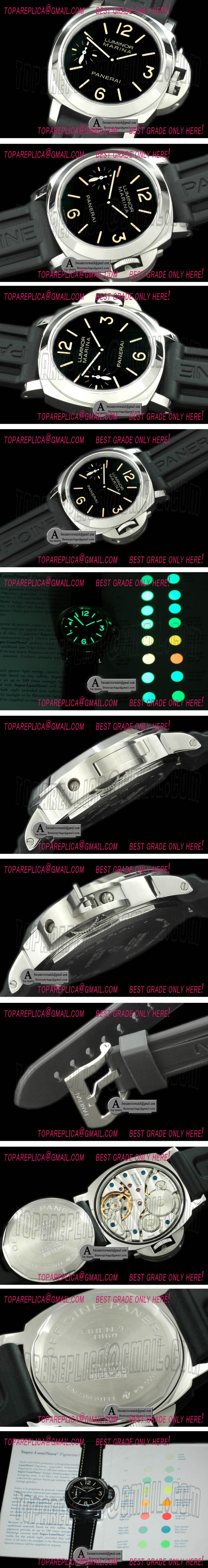 Panerai Pam 367M Patina SS/Rubber Black Asian 6497 Replica Watches