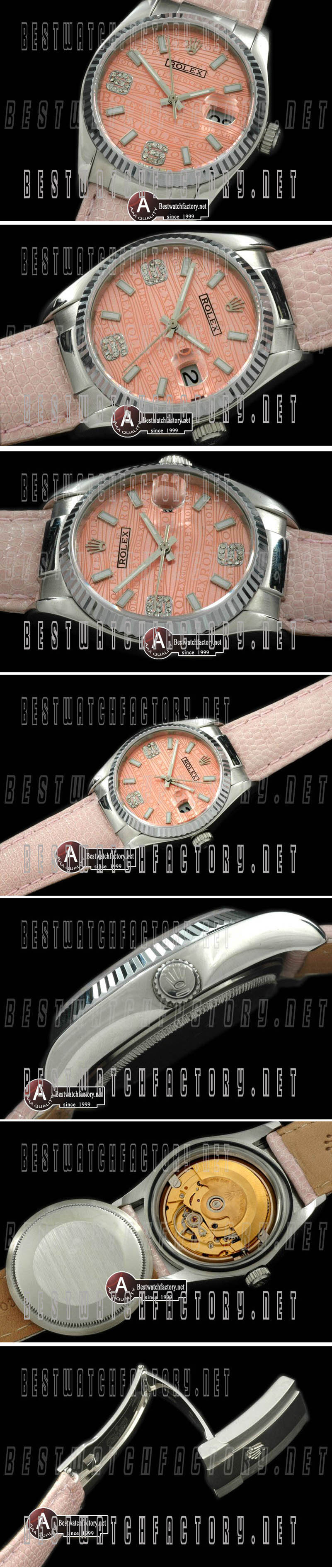 Rolex Datejust Mens LE Salmon 2008 Insignia Dial Lume Stk/Diamond Num Marker