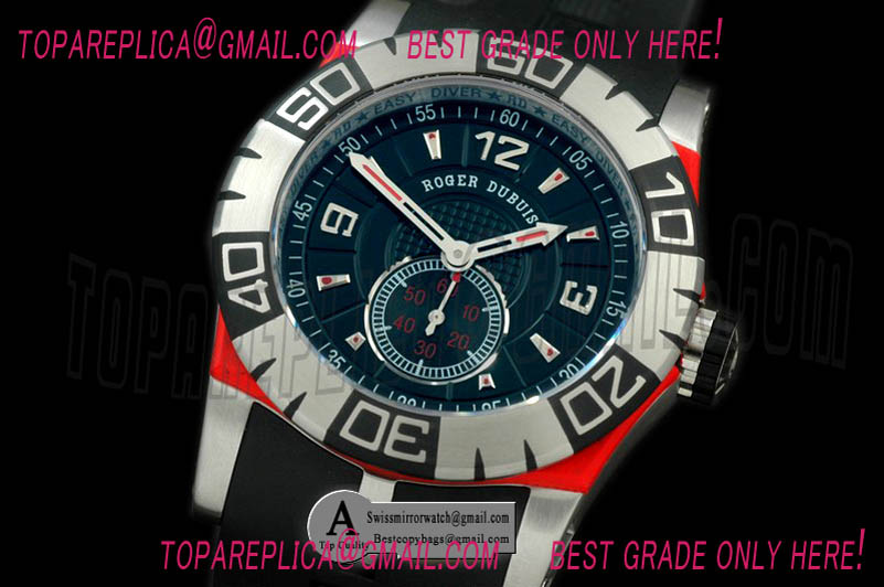 Roger Dubuis Easy Diver Automatic SS/Rubber Black Replica Watches