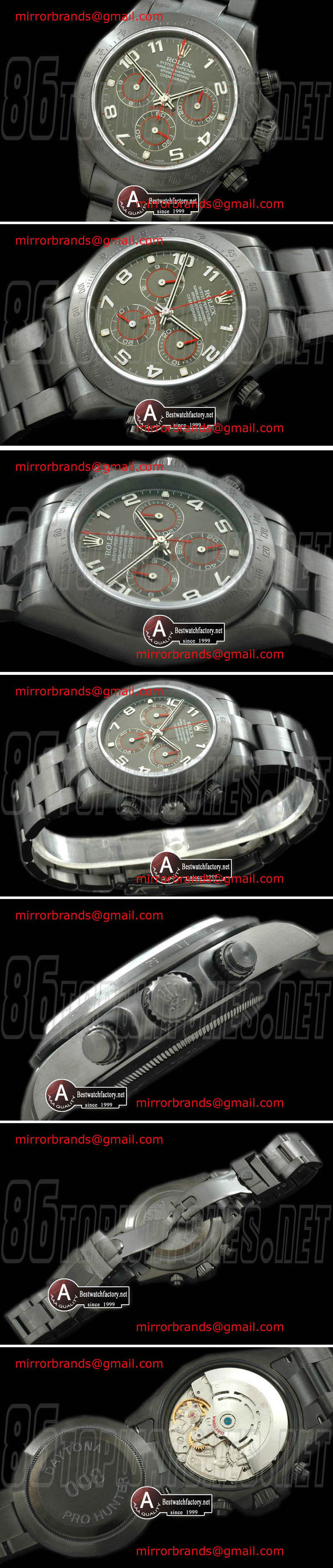Luxury Rolex Pro Hunter Matt Daytona MK3 116520 PVD Grey Numeral A-7750 2880