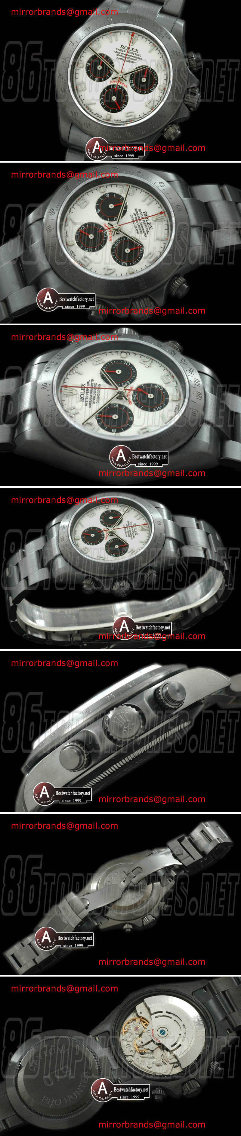 Luxury Rolex Pro Hunter Matt Daytona MK6 116520 PVD White/Black Numeral A-7750 2880  