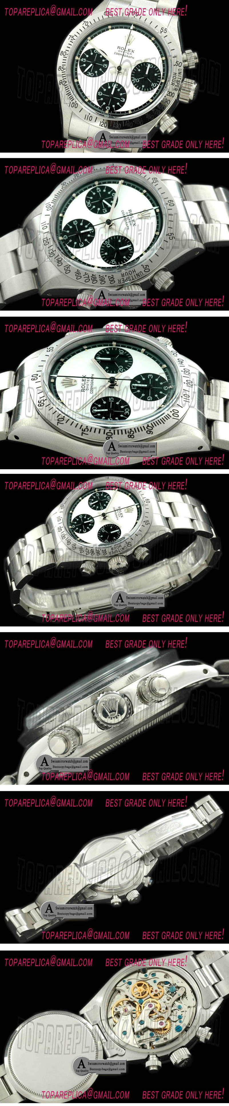 Luxury Rolex 6263 SS/SS White Asian Venus 75 HandWind
