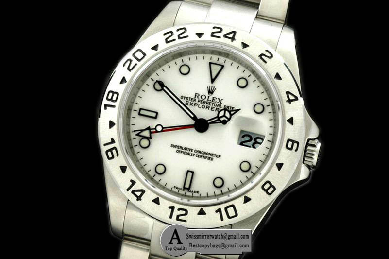 Rolex Explorer II SS White A-2836 Replica Watches