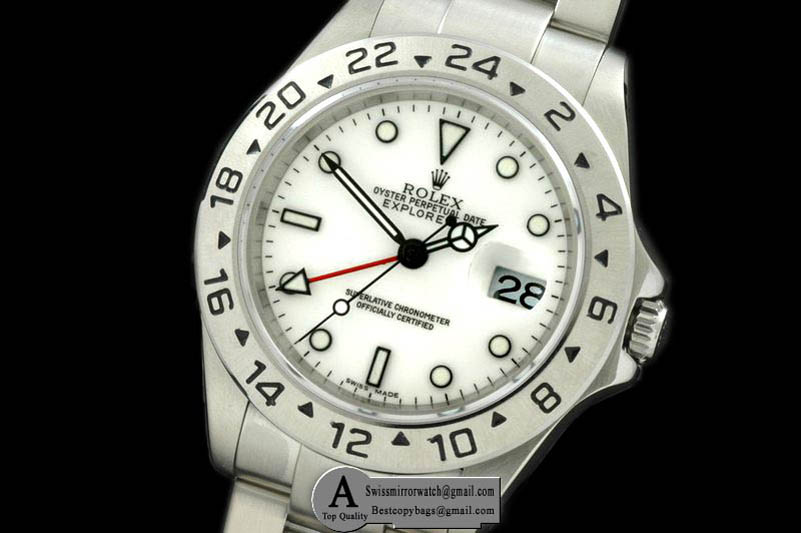 Rolex Explorer II SS White A-2836 Replica Watches