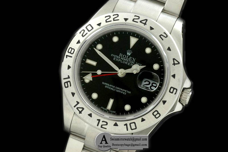 Rolex Explorer II SS Black A-2836 Replica Watches