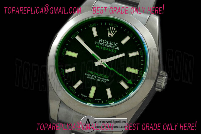 Rolex 116400GV Pro Hunter Total Matt Green Milgauss MK11 PVD Black Asian 3131 Replica Watches