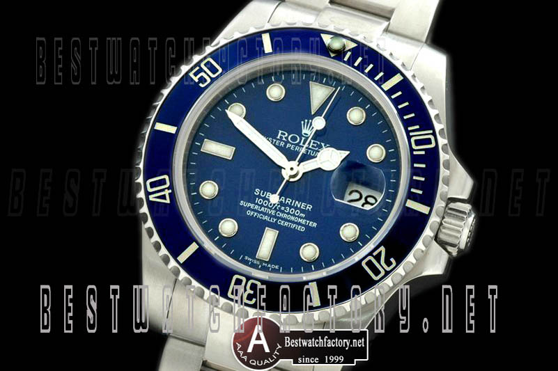 Rolex SS 2008 Submariner SS Blue Asia 2836 (1:1)