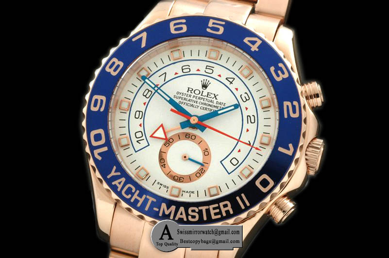 Rolex 2007 Yatchmaster II (42mm) Rose Gold/Rose Gold White Asia 2813 Replica Watches