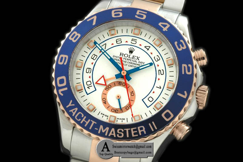 Rolex 116681 2007 Yatchmaster II (42mm) SS/Rose Gold TT White Asia 2813 Replica Watches