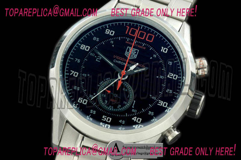 Tag Heuer Mikrometer 1/1000 Chrono SS/SS Black Jap Quartz Replica Watches