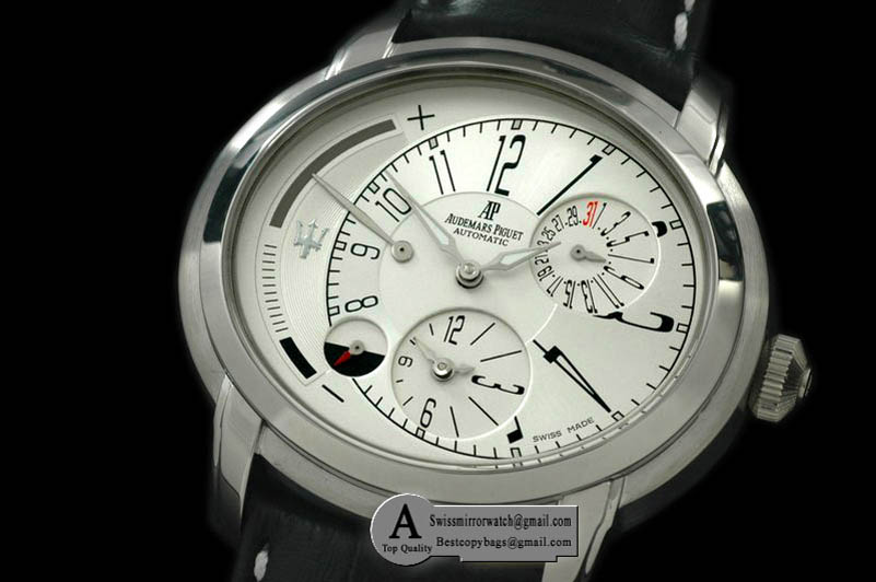 Audemars Piguet Millenary 26150ST.OO.D084CU.01 Reserve/Duo Time SS/Leather White Asian 23J Automatic Replica Watches