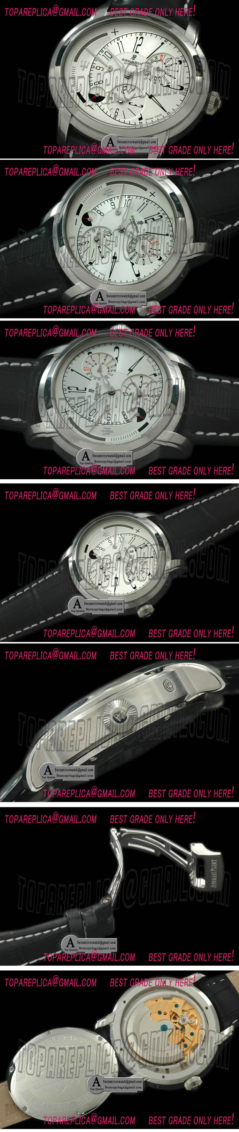 Audemars Piguet Millenary Reserve/Duo Time SS/Leather White Asian 23J Automatic Replica Watches
