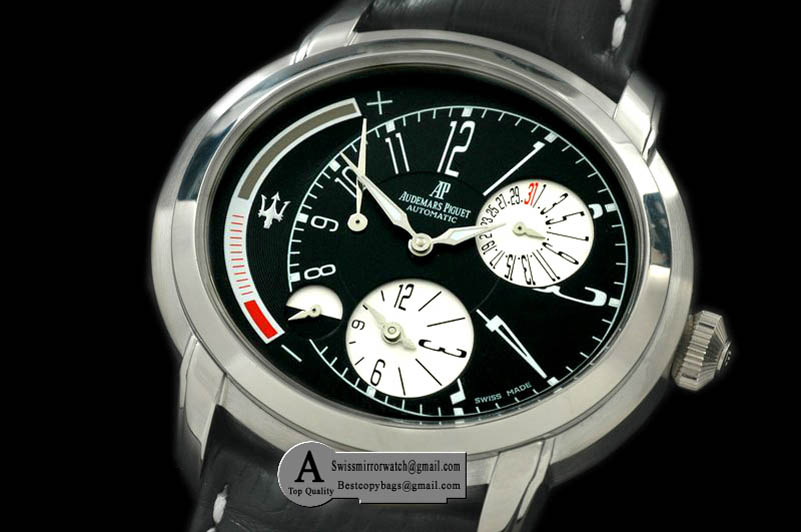 Audemars Piguet Millenary Reserve/Duo Time SS/Leather Black Asian 23J Automatic Replica Watches