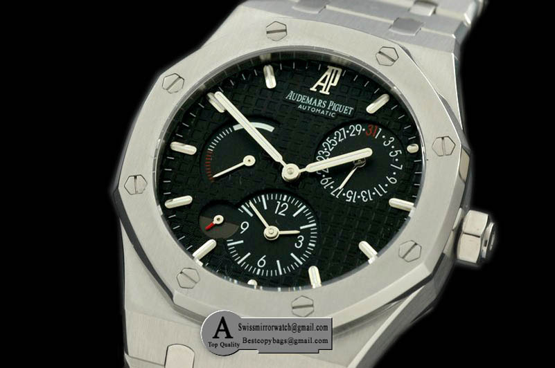 Audemars Piguet Royal Oak Reserve/Duo 26120ST.OO.1220ST.03 Time SS/SS Black Asian 23 Automatic Replica Watches