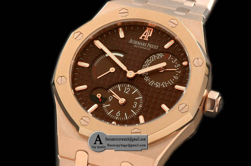 Audemars Piguet Royal Oak Reserve/Duo Time Rose Gold/Rose Gold Brown Asian 23 Automatic Replica Watches