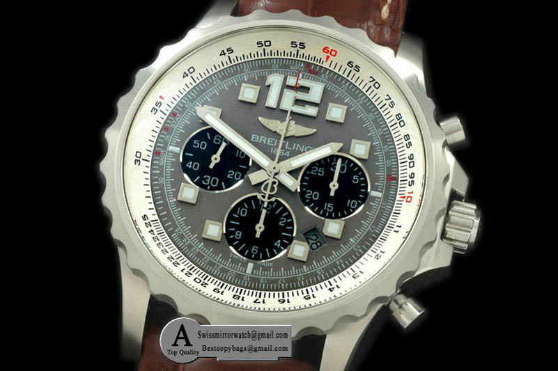 Breitling Chronospace Automatic A2336035 F555 BCL SS Leather Graphite A 7750 28800bph Replica Watches