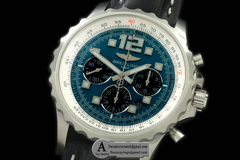Breitling Chronospace Automatic A2336035 C833 BL SS Leather Blue A 7750 28800bph Replica Watches