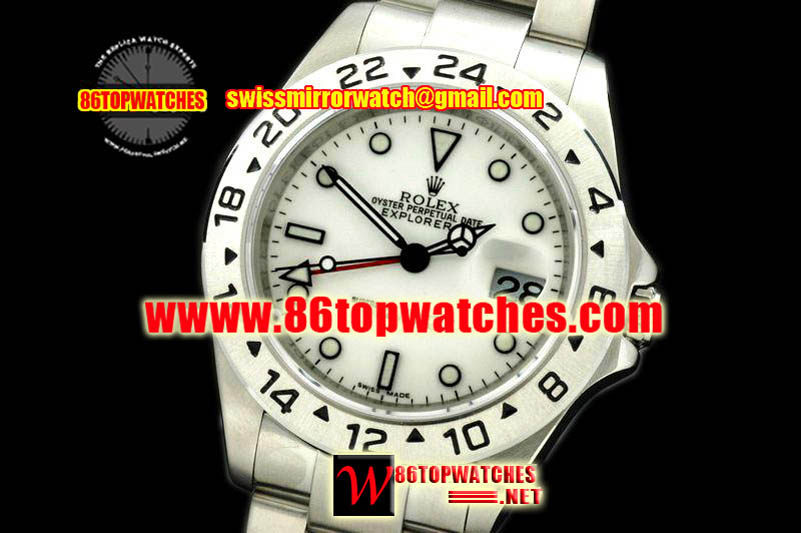 Rolex Explorer II 16570 SS White A-2813 Replica Watches