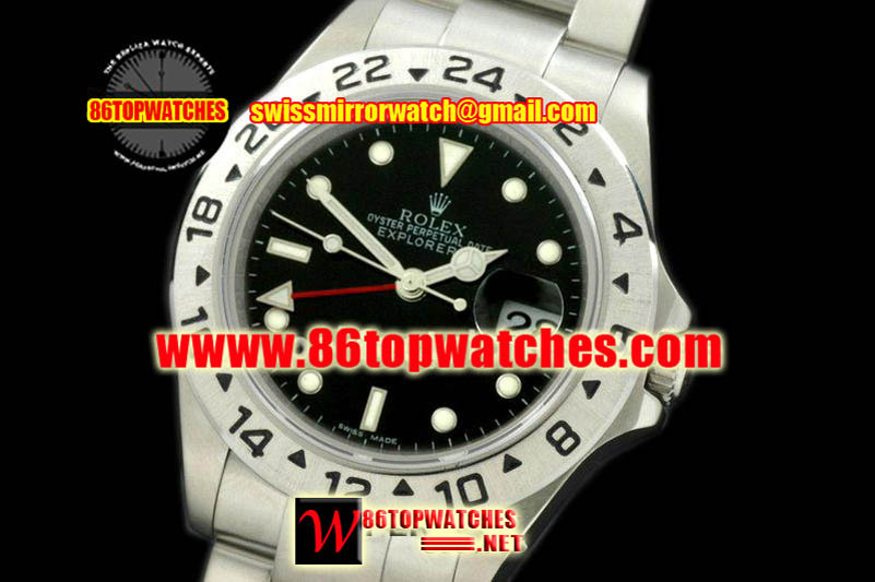 Rolex Explorer II 16570 SS Black A-2813 Replica Watches
