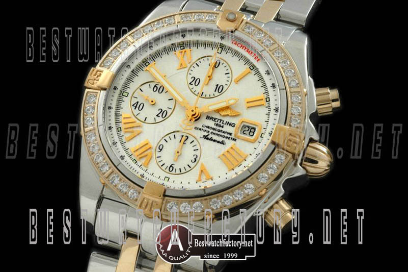 Breitling Chronomat Evo SS/Yellow Gold White Roman A-7750 28800