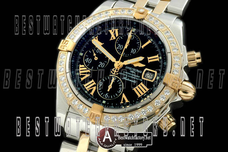 Breitling Chronomat Evo SS/Yellow Gold Black Roman A-7750 28800