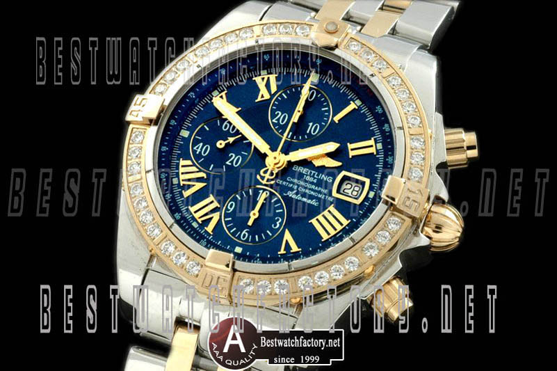 Breitling Chronomat Evo SS/Yellow Gold Blue Roman A-7750 28800