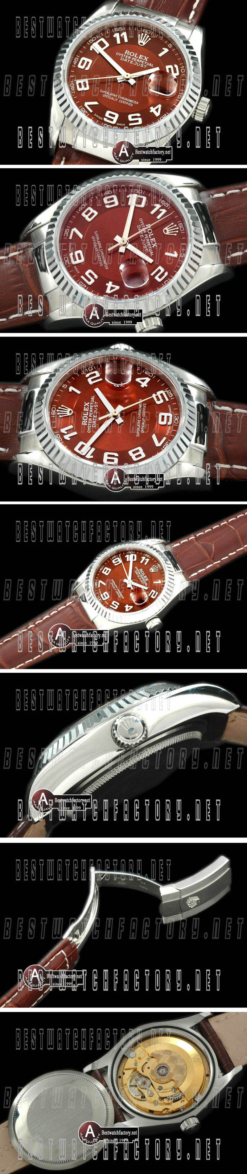 LE Brown Dial Numeral Markers Swiss Eta 2836-2