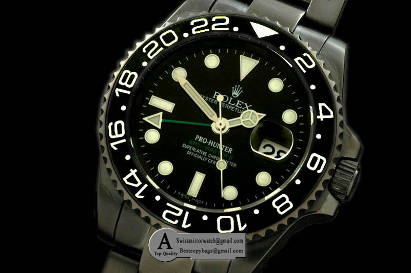 Rolex Pro Hunter GMT PVD PVD Swiss 2836 Replica Watches