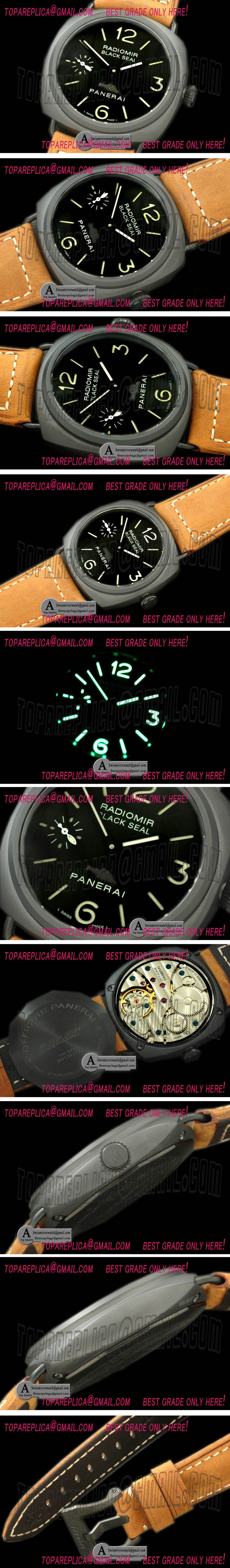 Panerai Pam 292J Radiomir BlackSeal Ceramic Leather Replica Watches