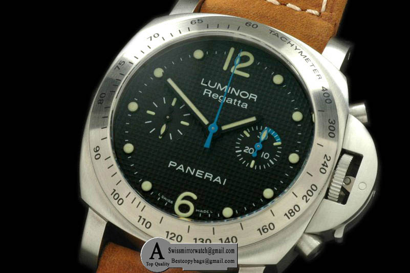 Panerai PN308 Regetta Chrono SS Leather A-7750 Replica Watches