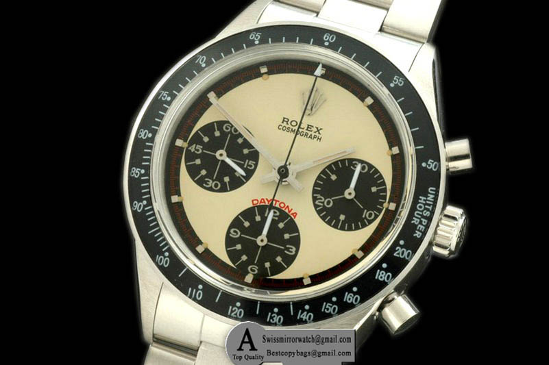 Rolex Daytona 6263 SS SS Cream Asian Venus 75 Handwind Replica Watches