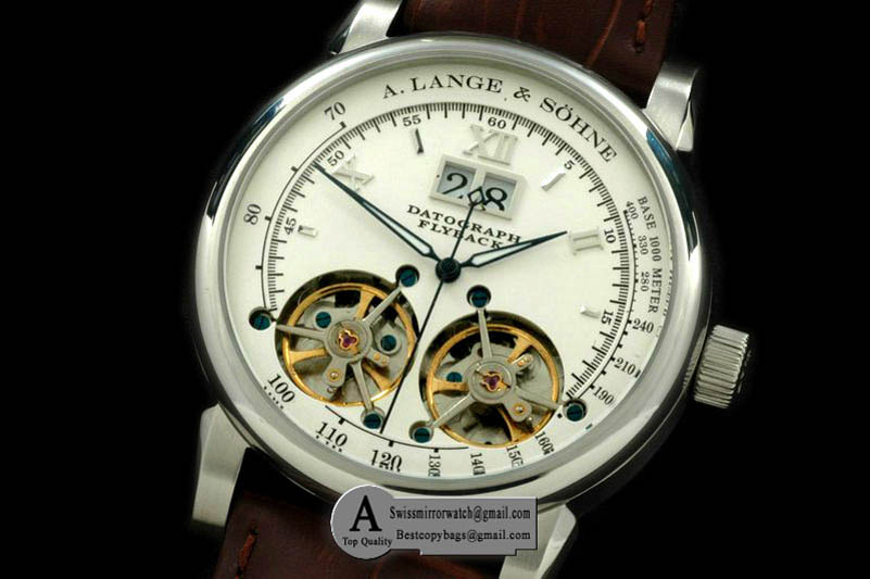 A.Lange & Sohne Duo Tourbillon Big Date SS Leather White Asian 2813 Replica Watches