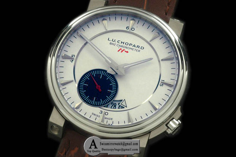 Chopard LUC 8Hz SS Leather White Asia 2813 Replica Watches
