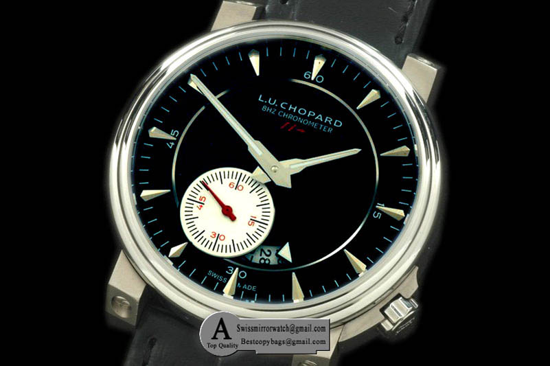 Chopard LUC 8Hz SS Leather Black Asia 2813 Replica Watches