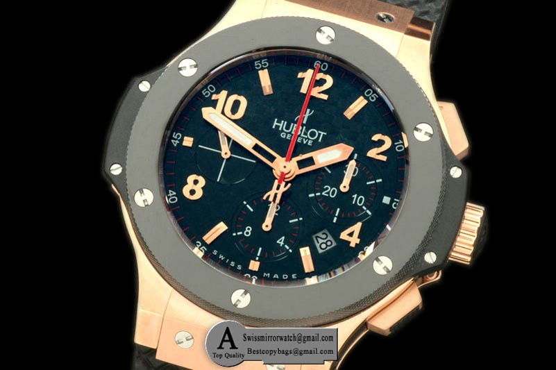 Hublot 301.PB.131.RX Big Bang Rose Gold/Ceramic Black A-7750 Replica Watches
