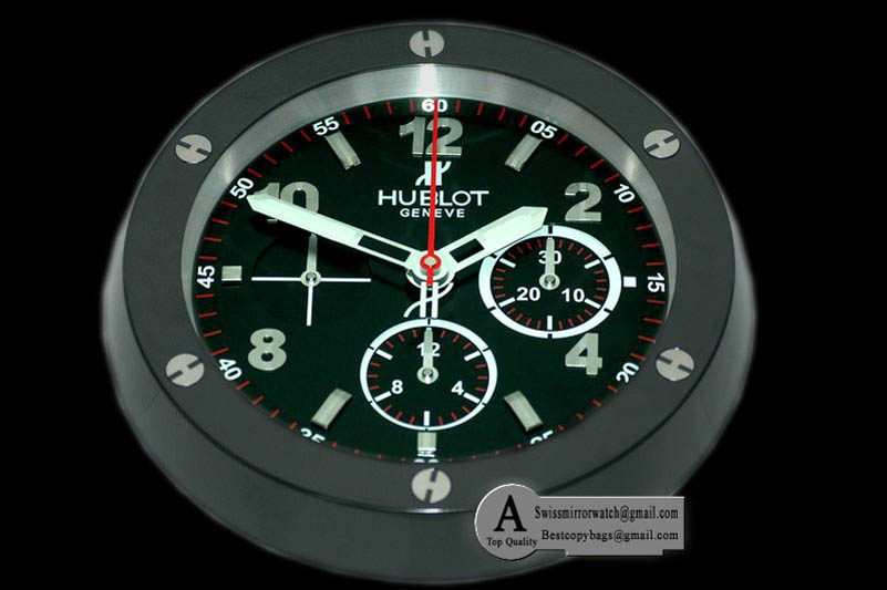 Hublot Dealer Clock 301.SX.130.SX Big Bang Style PVD Black Swiss Quartz Replica Clock