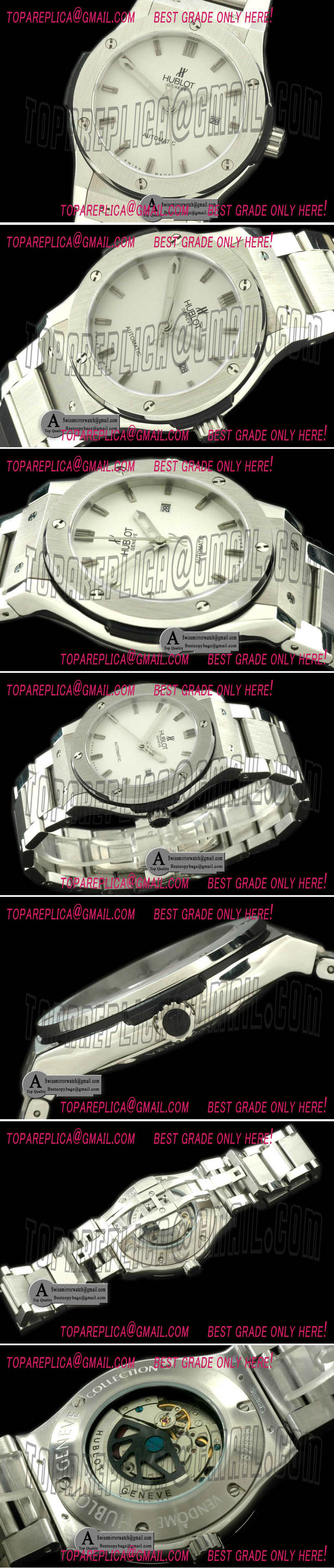 Hublot 511.NX.2610.LR Classic Fusion SS SS Steel Bezel White Asia 2813 Replica Watches