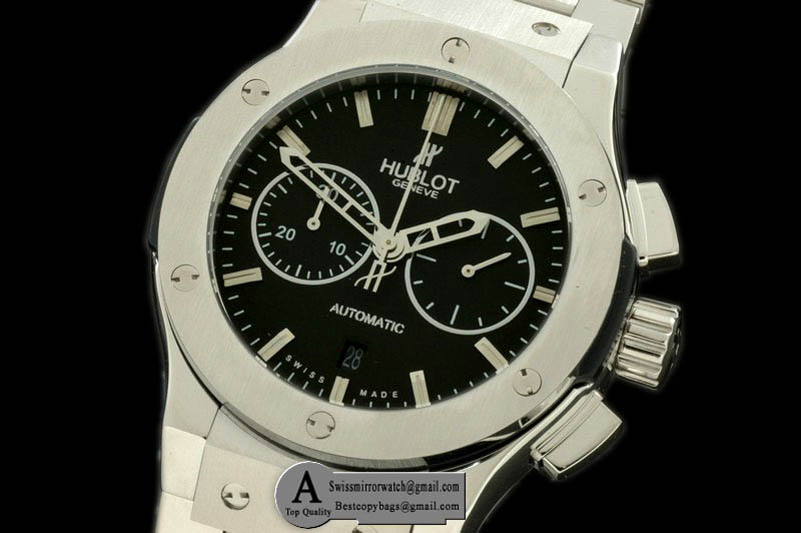 Hublot Classic Fusion Chrono V2 521.NX.1170.NX SS SS Black A 7750 Replica Watches