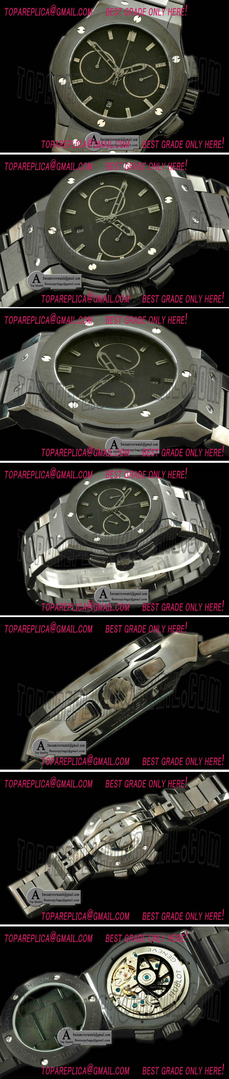 Hublot Classic Fusion Chrono V2 PVD PVD All Blk A 7750 Replica Watches