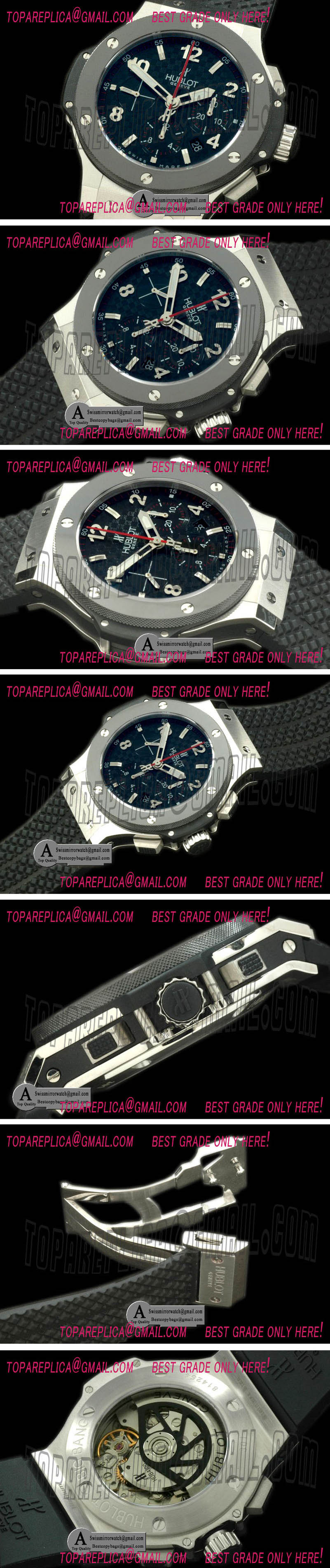 Replica Hublot Big Bang 301.SB.131.SB SS/Ceramic Carbon Fibre Black A-7750 Watches