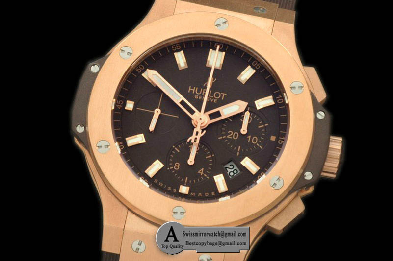 Replica Hublot Big Bang Evolution 301.PC.3180.GR Rose Gold/Rubber Brown A-7750 Watches