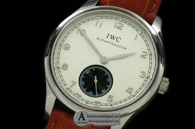 IWC Portuguese Vintage Auto SS Leather White Asia 2824 28800b Replica Watches