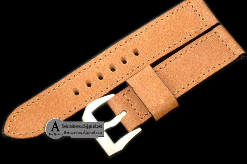 Panerai "Crazy Horse" Distress Tan 24/24 Leather Strap Replica Watches